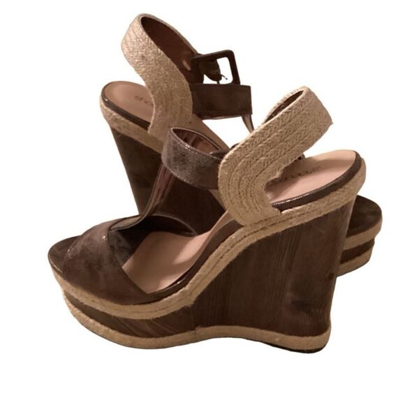 Shoe Dazzle Hanni Platform Wedge Sandals Sz 10 - Picture 5 of 11